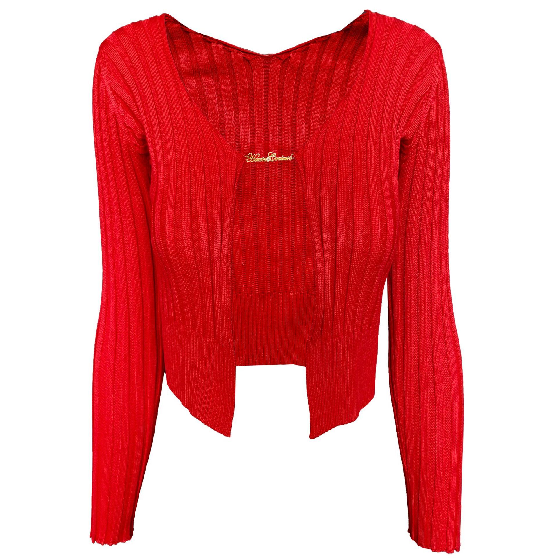 2024 autumn/winter hot selling sweater female sexy deep v gold label long sleeve knitted cardigan