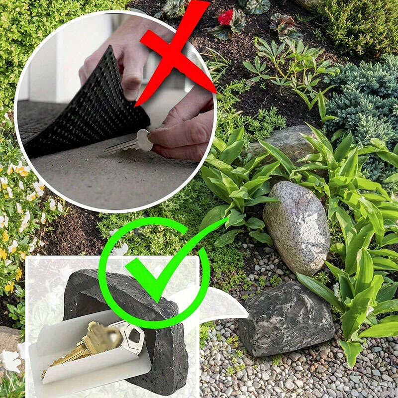 Safe Secret Stash Storage Outdoor Garden Key Box Rock Hidden Hide In Stone Security