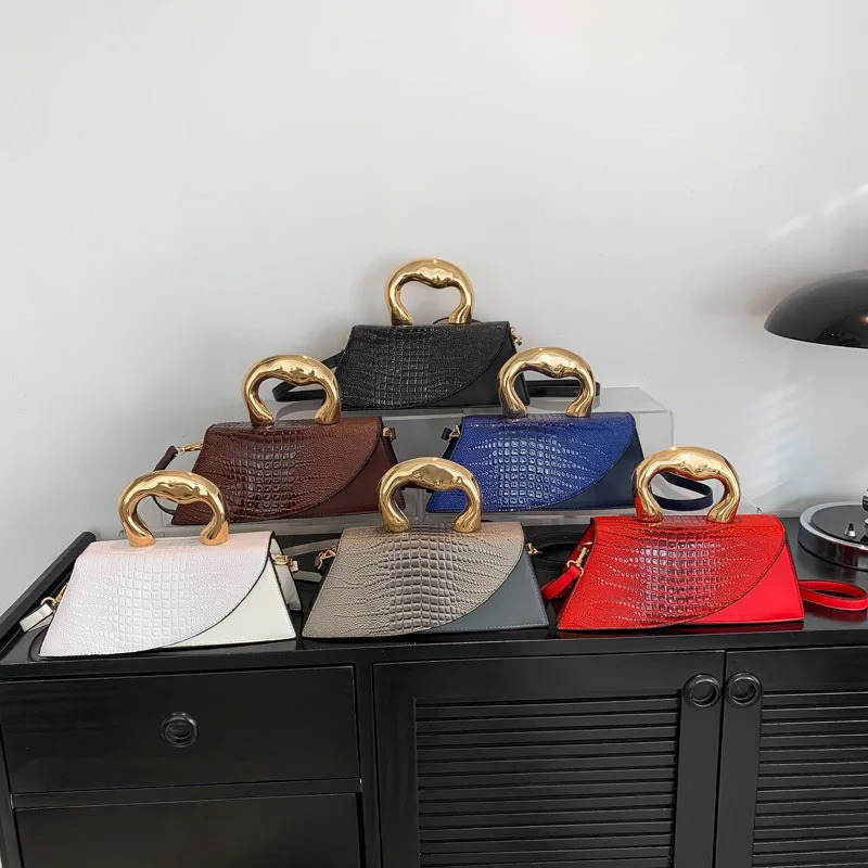 Solid Alligator PU Shoulder and Crossbody Bags Personality Style High Quality Hand for Women 2024 Fashion 241011