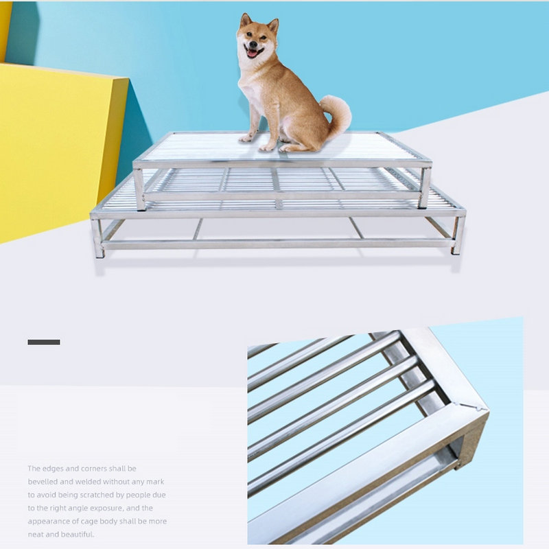 HQ Large Capacity Portable Indoor Outdoor Stainles Steel Dog Cat Toilet with Tray for Potty Training Pet Cleaning Supply