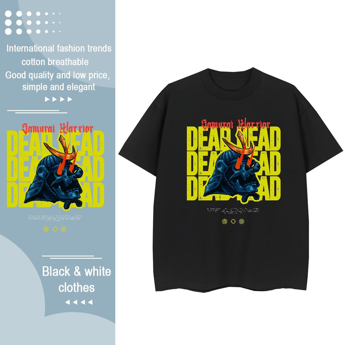 Factory Direct T Shirt For Woman 100% Cotton 230g Crew Neck Casual Sport skull Womens Tshirts Free Shipping DIY Anime Printed Wear