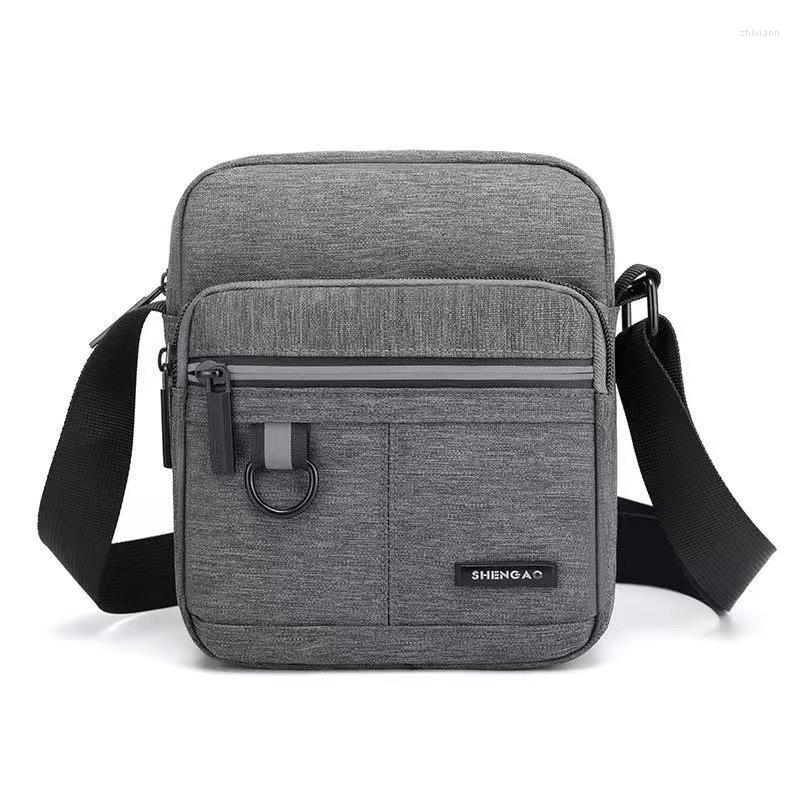 3 Bag Multi-pocket Backpack Waterproof Nylon Cloth Shoulder Messenger Casual Unisex Mobile Phone Small Satchel 4