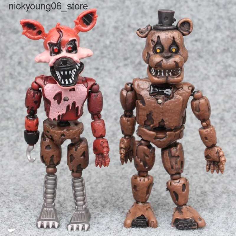Action Toy Figures FNAF Panic Game Midnight Toy Bear Foxy Chica Fazbear Bonnie Action Figurine Anime1 PCS Randomly Sent L240910