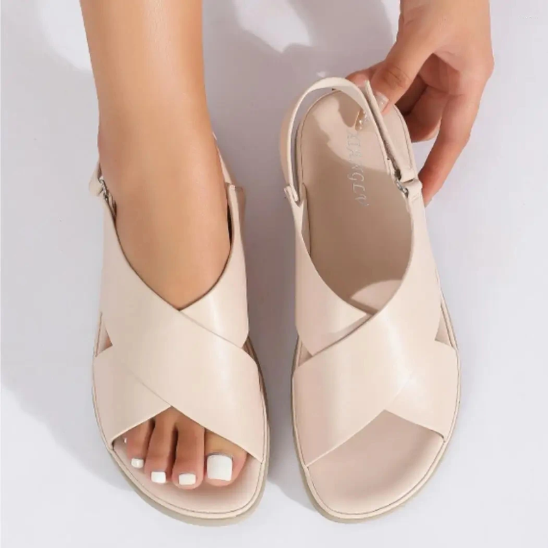 Sandals Women New Summer Shoes Open Toe Woman Breathable For Low Heels Fashion Lightweight Plus Size