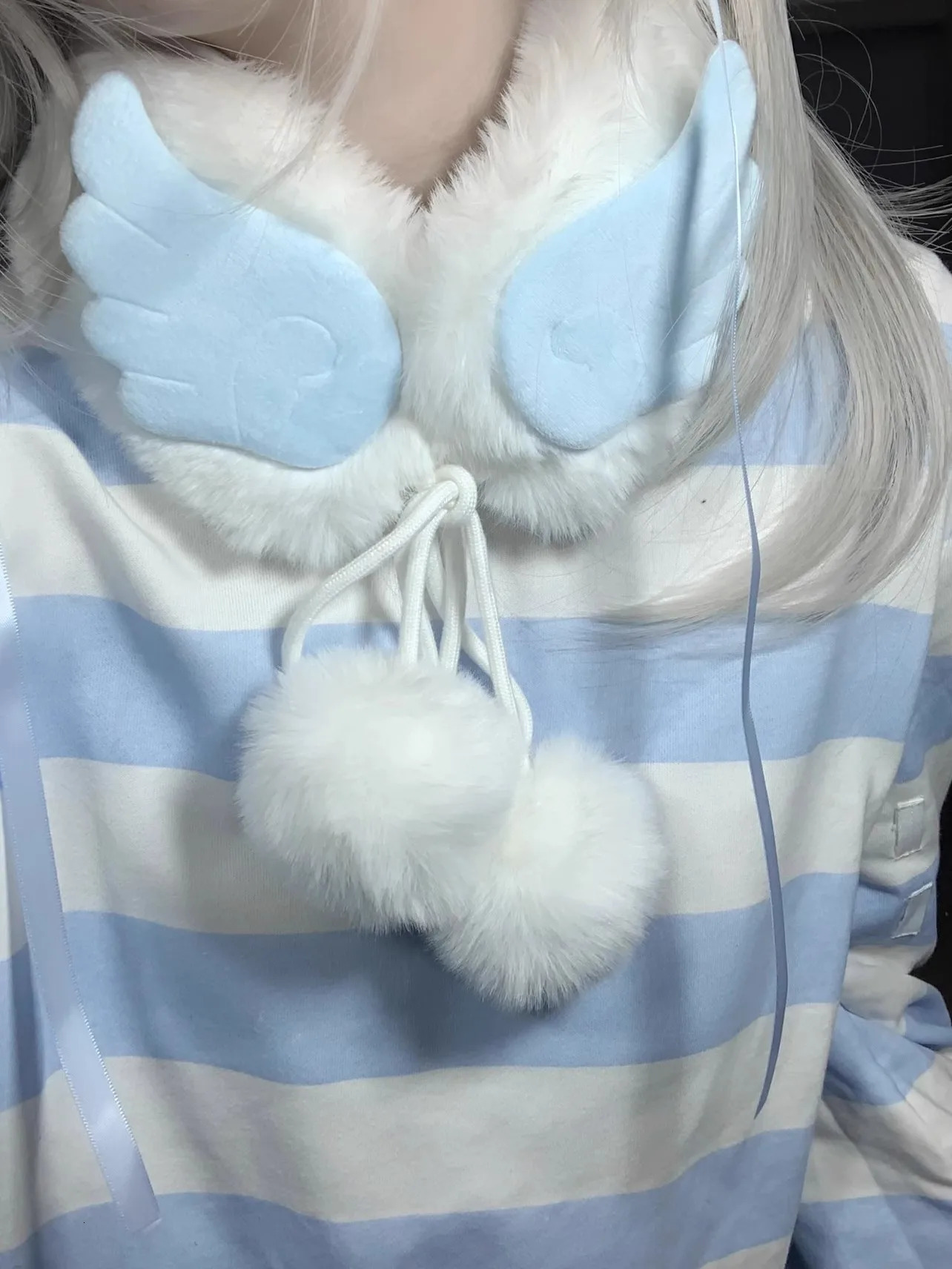 Angel Wings Mine Series Daily Plush Neckband Winter Warmth Scarf Subcultural COS Accessories Cute for Girl and Women 241009