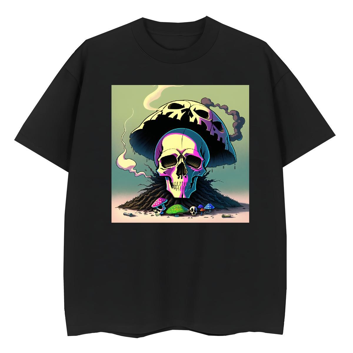 Classic T-Shirts for Women 230g 100% Cotton O Neck Short Sleeves Casual skull Womens Tshirts Wholesale Anime Clothes Shirt