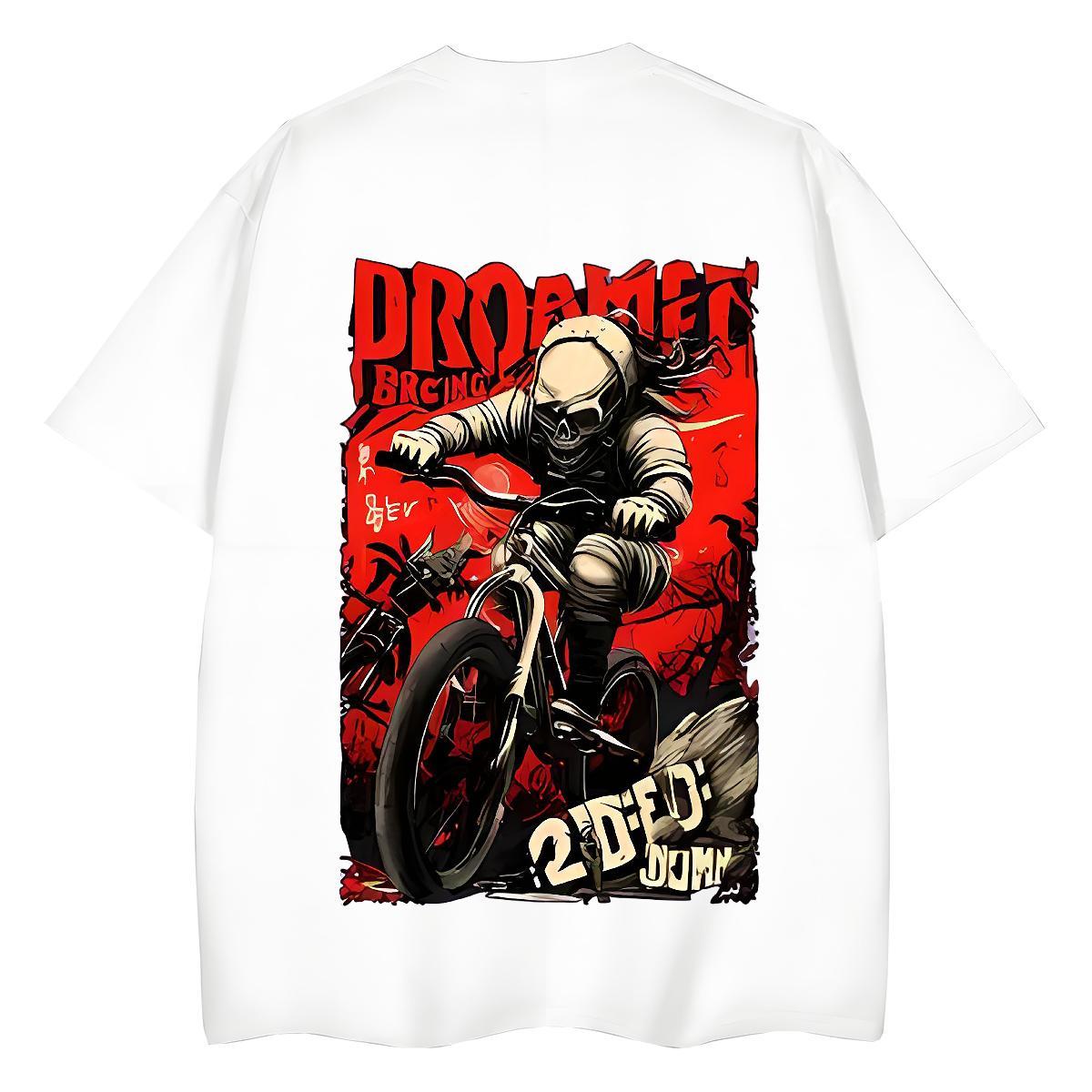 2024 Designer T Shirts Women 230g Cotton Breathable Crew Neck Hip Hop skull Lady T shirt Loose fit Black White Tees Shirts