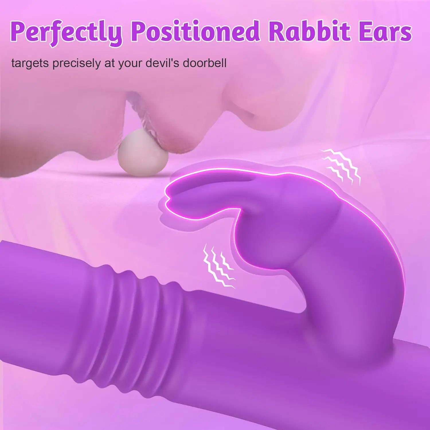Vibrators Thrusting Vibrator for Women Female Sex Toys Rabbit Vibrators with G Spot Clitoris Stimulator Adult Toys AV Wand 241014