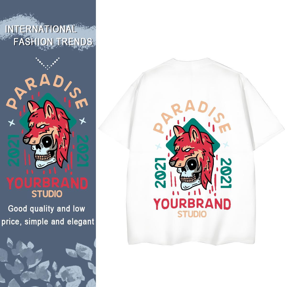 Fashion T-Shirts for Women 100% Cotton 230g Crew Neck Casual Sport skull Women Tees Designer Nice Anime Oversized Tee Shirt