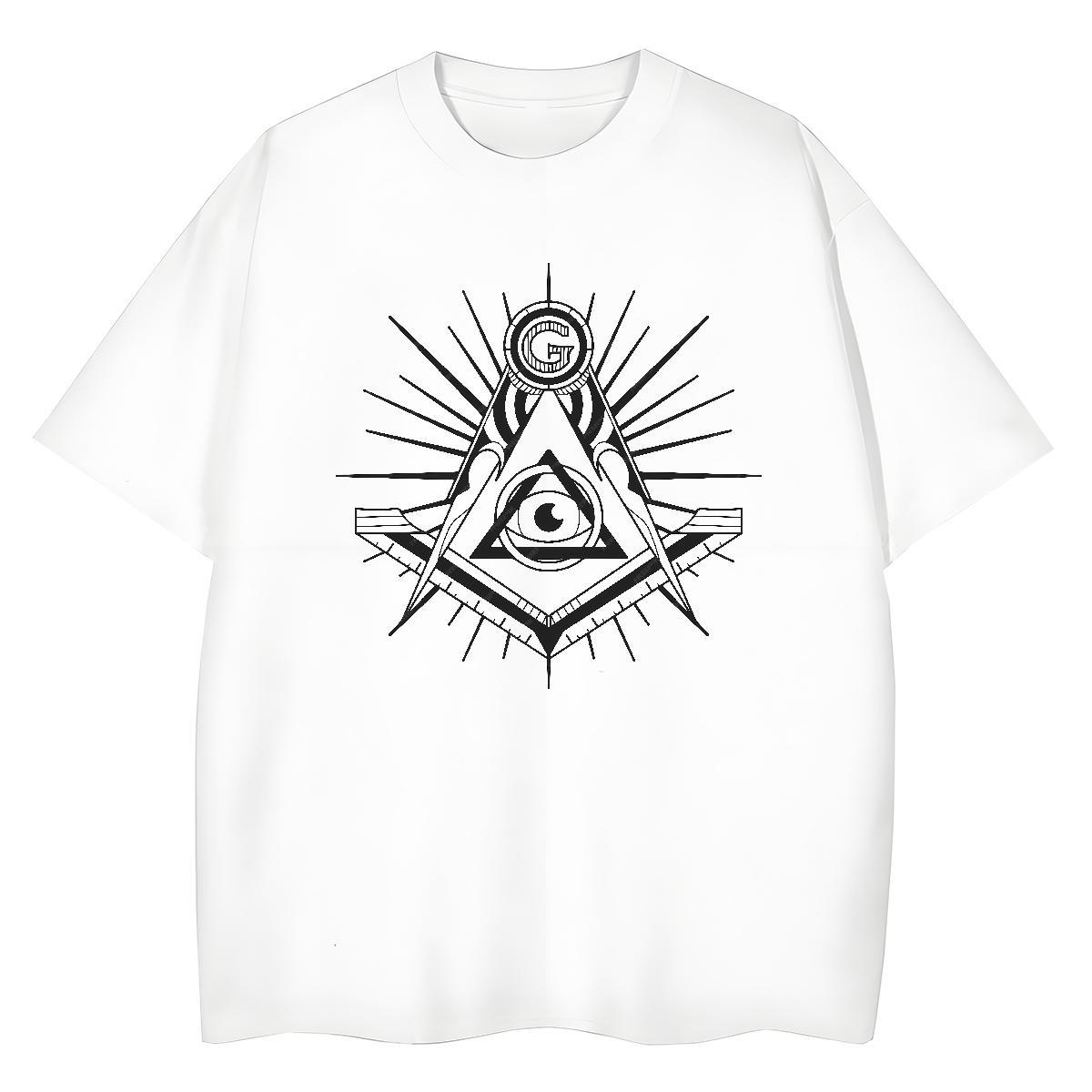 Casual New Woman T Shirts 100% Cotton 230g Breathable Beach eye of the devil Couples T Shirts Unisex Skull Clothes Shirt