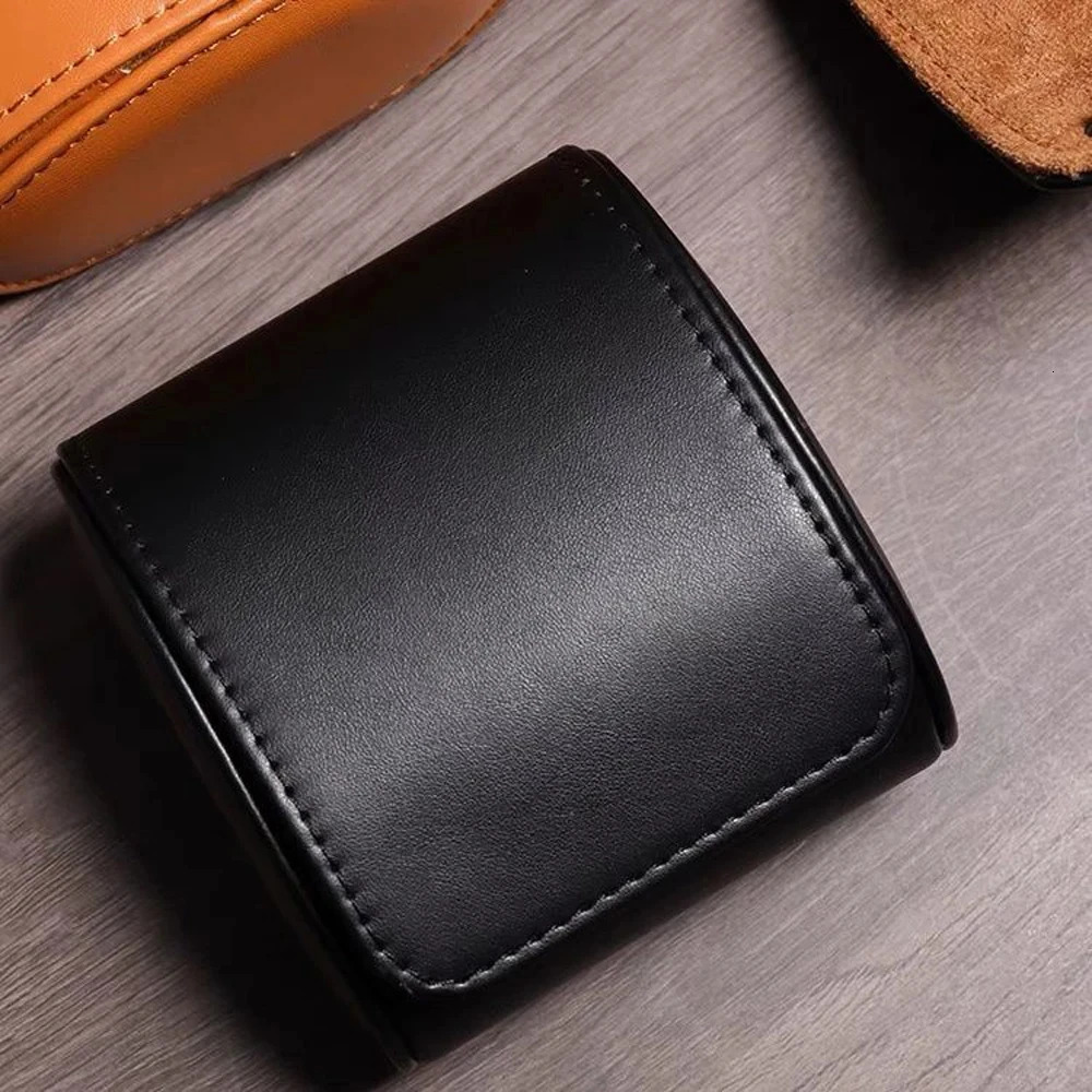 Mens Watch Roll Travel Case Manager with 1/2/3 Slot Display Storage Portable Watch Roll PU Leather Case 241011