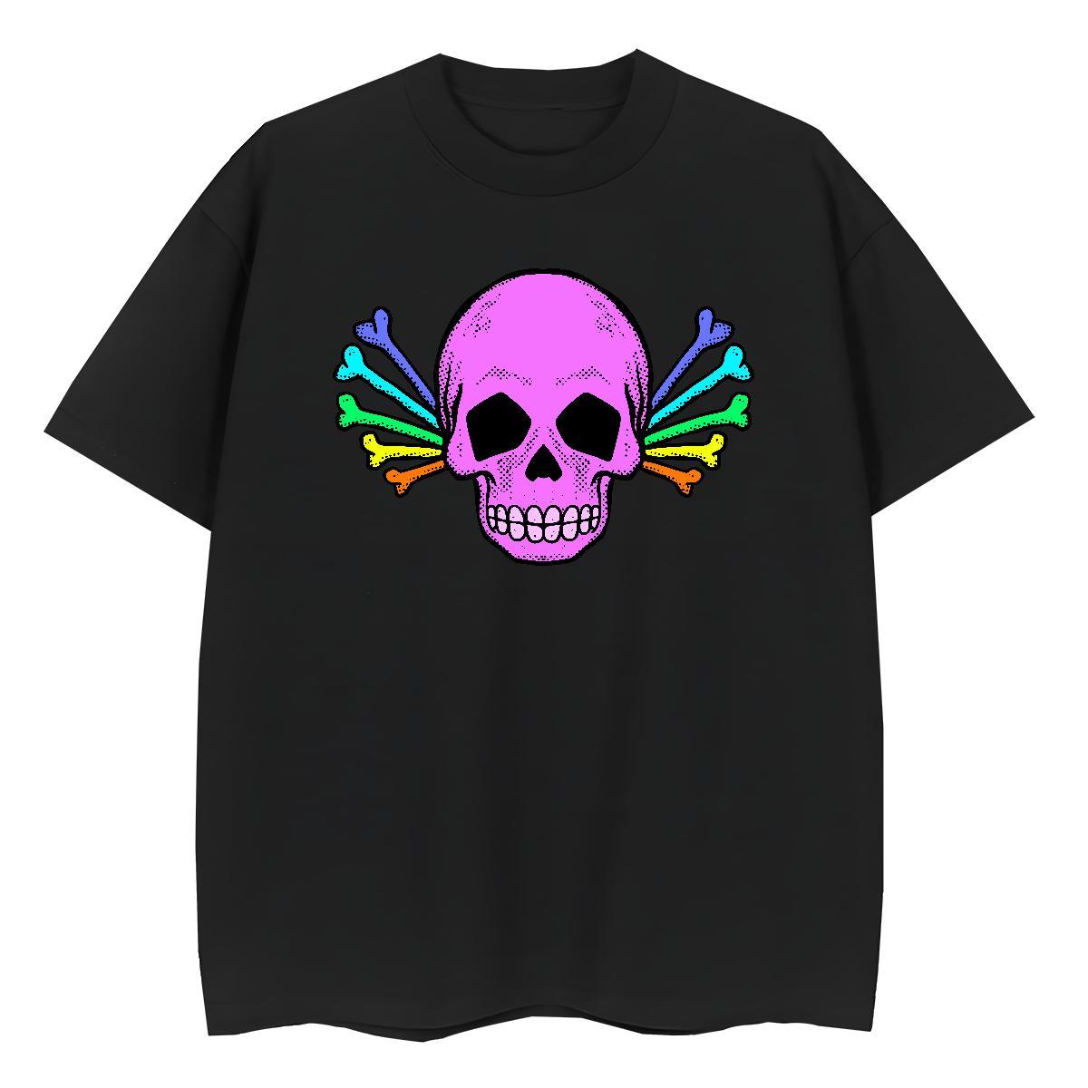 2024 Designer T-Shirts for Women 230g 100% Cotton Breathable Short Sleeve Sports Casual skull Tshirt for Man Woman Lady Customized Tops Shirt