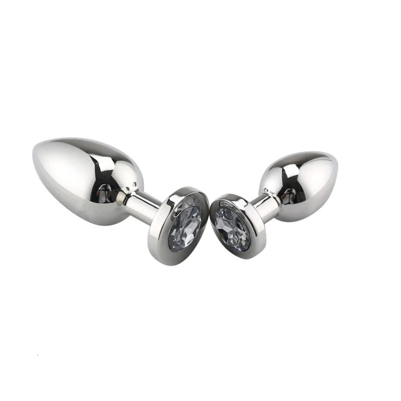 Real 403 Stainless steel huge heavy small medium large size set jewerly Crystal Metal anal beads butt plug insert ass sex toy 241010