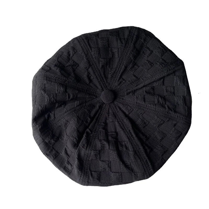 Korean Retro Plaid Beret Caps for Women Summer Fashion All-match Cloud Painter Hat Boinas Para Mujer 241009