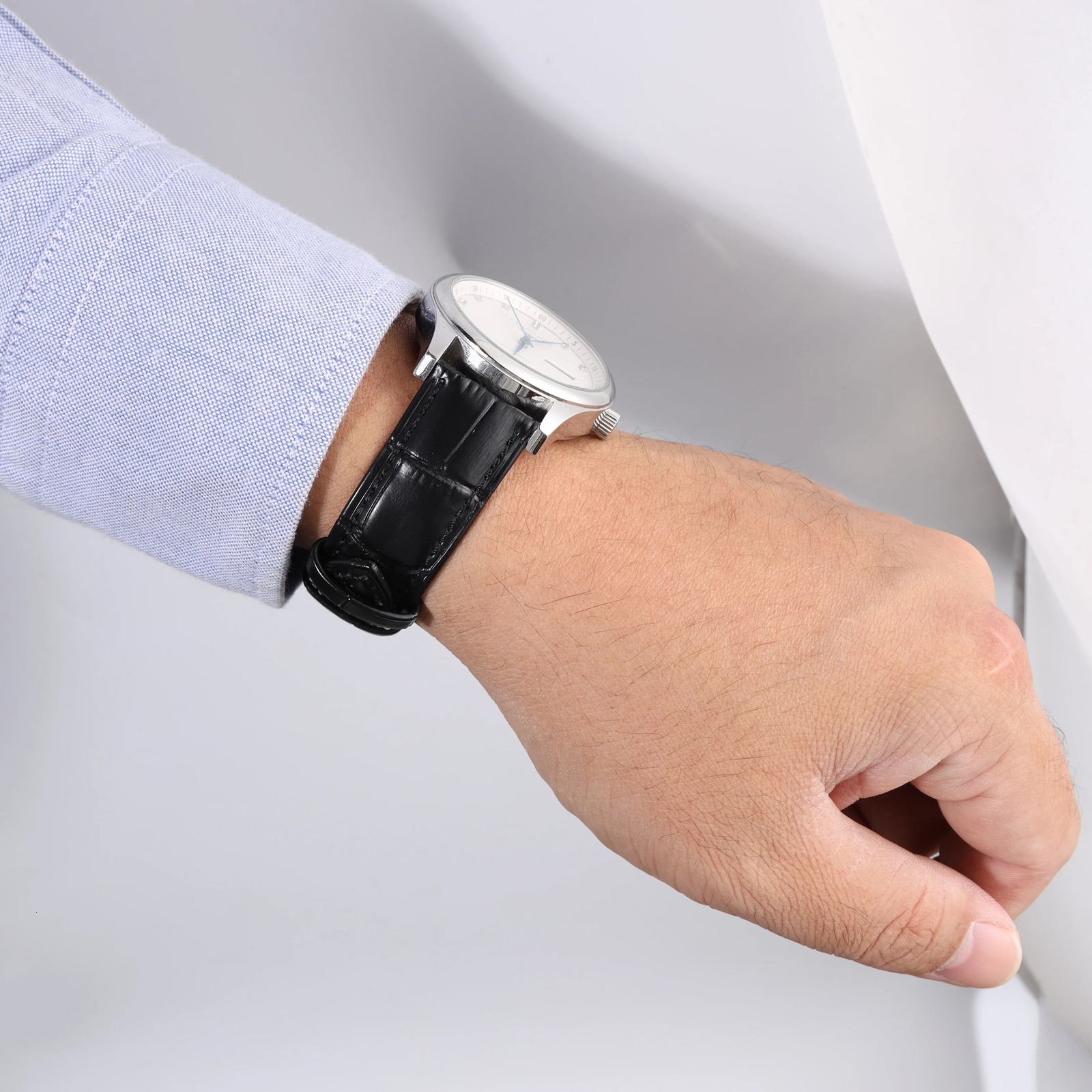 Quick Release Leather Watch Band 1214161718192021222324mm bracelet Genuine Calfskin Strap Men Women 241010