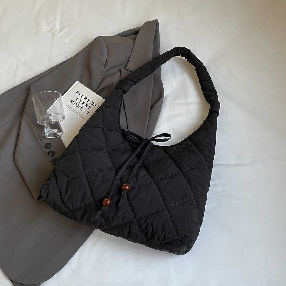 Shoulder Bag Nylon Large Capacity Puffer Tote for Ladies Quilted Casual Work Travel 241014
