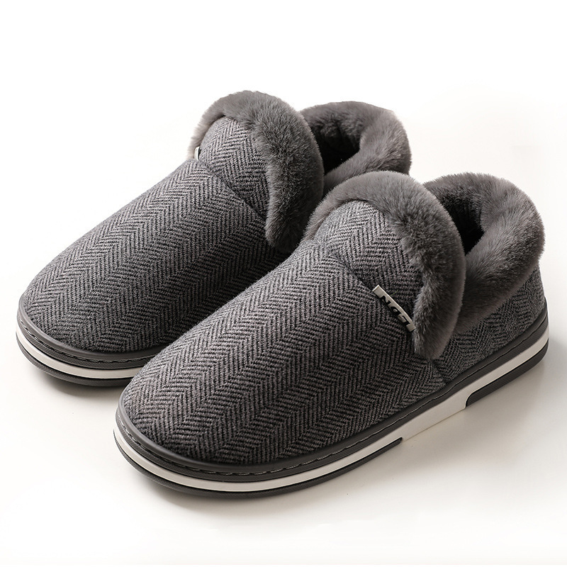 Men's and Women's Cotton House Shoes - Warm Winter Home Footwear with Anti-Skid Design Slippers