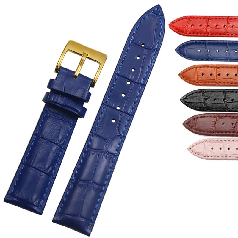 Genuine Leather Watchbands 18mm 20mm 22mm 24mm Watch Band Strap Steel Pin buckle High Quality Wrist Belt Bracelet 241010