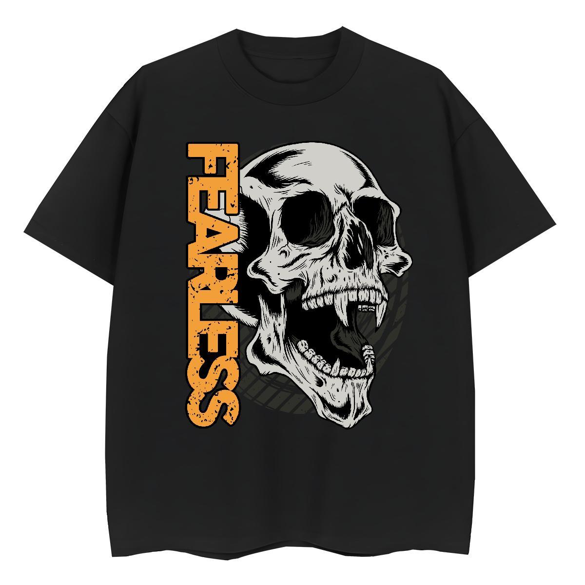 Factory Direct T Shirts Women 230g Pure Cotton Breathable Soft Sports Street Wear skull Women Tees Nice Anime Oversized Tops