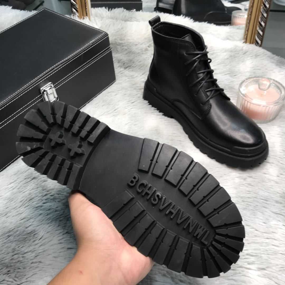 Martin Boots Mens British Style Workwear Ankle Boots High 6-hole Thick Sole Combat Training Boots Mens Autumn And Winter Boots Men Fashion Boots 24092