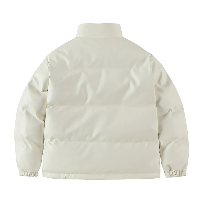 2023 Winter Mens Parka Jacket Cottonpadded PU Leather Casual Coats Slim Bomber Man Warm Puffy Cotton Clothes 241010