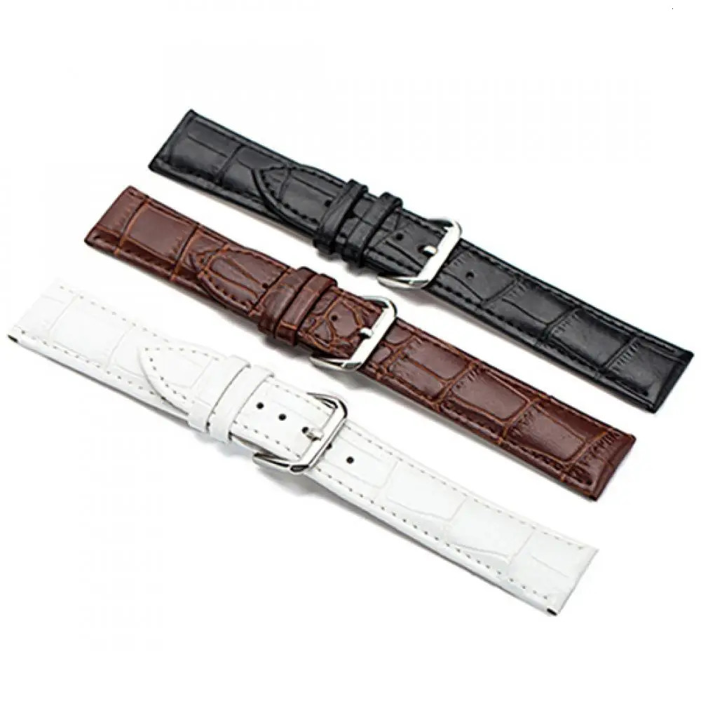182022mm Watch Band Strap Leather Watchbands Steel Pin Buckle High Quality Wrist Belt Bracelet Vintage Quartz 241010