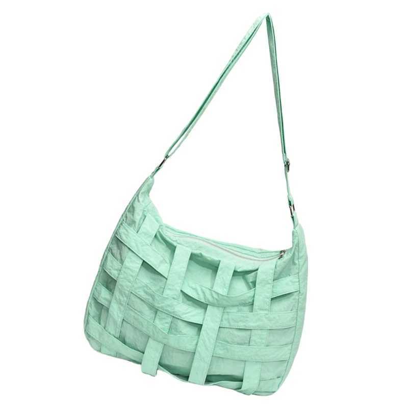 E74B Womens Solid Color Shoulder Bag Large Capacity Cross Body Bag Casual Messenger Bag M241014