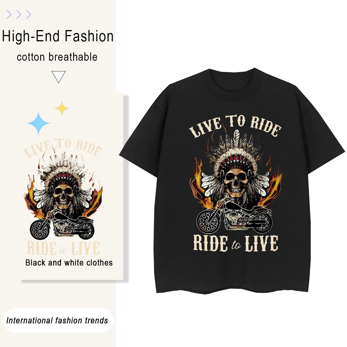 New Arrival T-Shirts 230g Cotton Breathable Street Casual skull Women Tees Comfortable Custom Printed Clothes Shirt