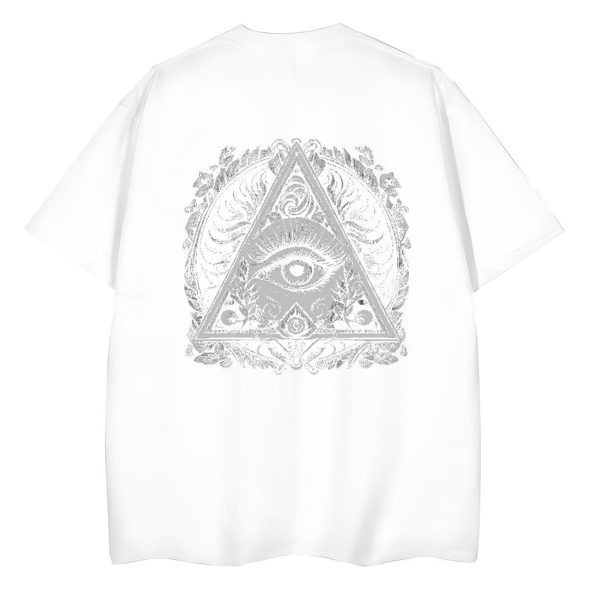 2024 Casual Woman T Shirts 230g Pure Cotton Comfortable Summer Casual eye of the devil Womens Tshirts Wholesale DIY Printed Tees