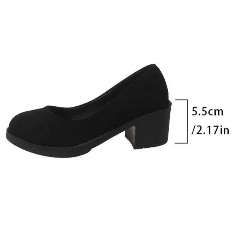 Ladies Shoes 2024 High Quality Shallow Womens High Heels Fashion Plus Size Daily Pumps Women New Plus Size Solid Heels WomenLX241014