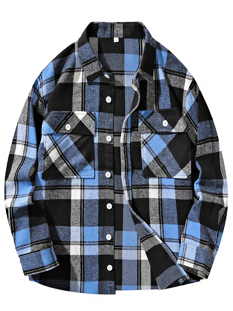 8XL 7XL mens plain flannel long sleeved plus size loose hip-hop street mens casual shirt oversized mens soft dress shirt 241008