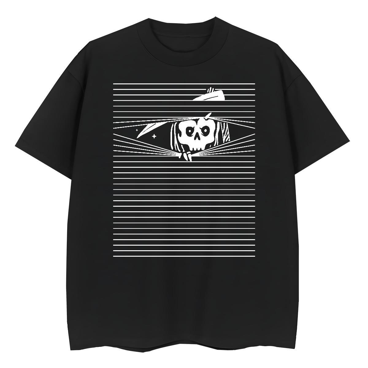 Factory Direct Womens T Shirts 230g 100% Cotton Breathable Short Sleeve Street skull Unisex Tshirts High quality Oversized Tops