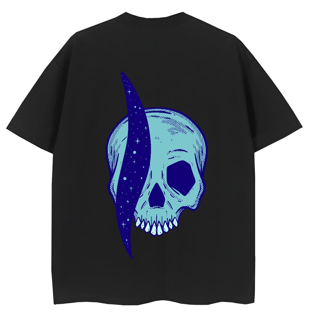 Custom Womens T Shirts 230g 100% Cotton Round Neck Short Sleeve Beach skull Women Tees Wholesale Oversized L-4XL Polos