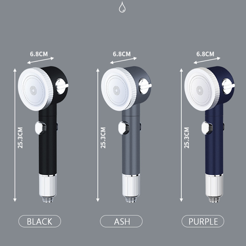 New Dai spray pressurized scrub showerhead handheld shower massage nozzle silicone rain set regulator stop water showerhead