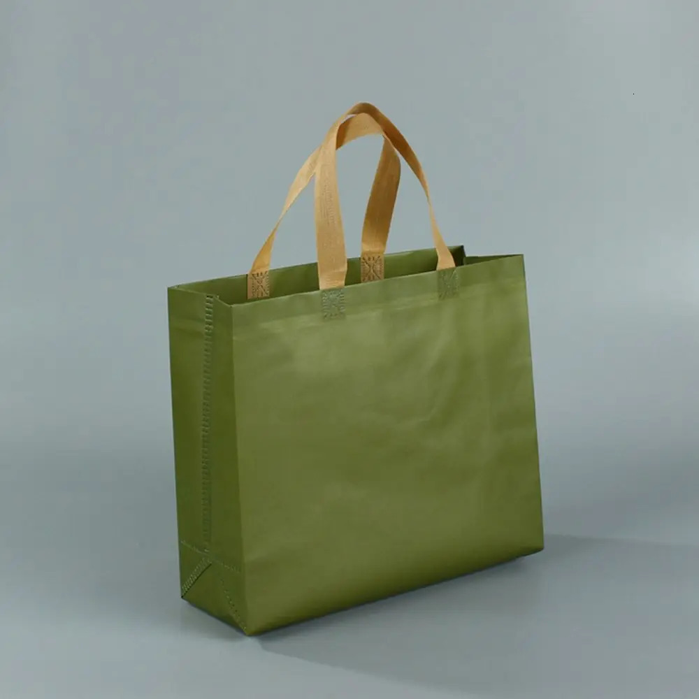 Durable with Handle DIY Green Blue Non Woven Tote Gift Bag Handbag Ecobag Eco Grocery 241011