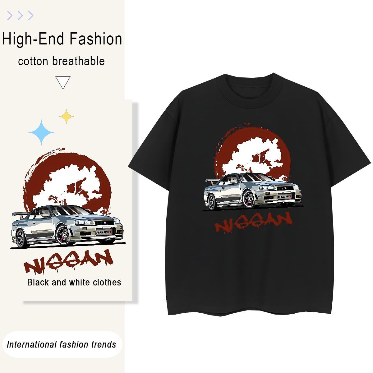 Fashion Casual Women T Shirts 230g Cotton O Neck Short Sleeves Hip Hop Street car Womens Tshirts Free Shipping Floral Print Clothes