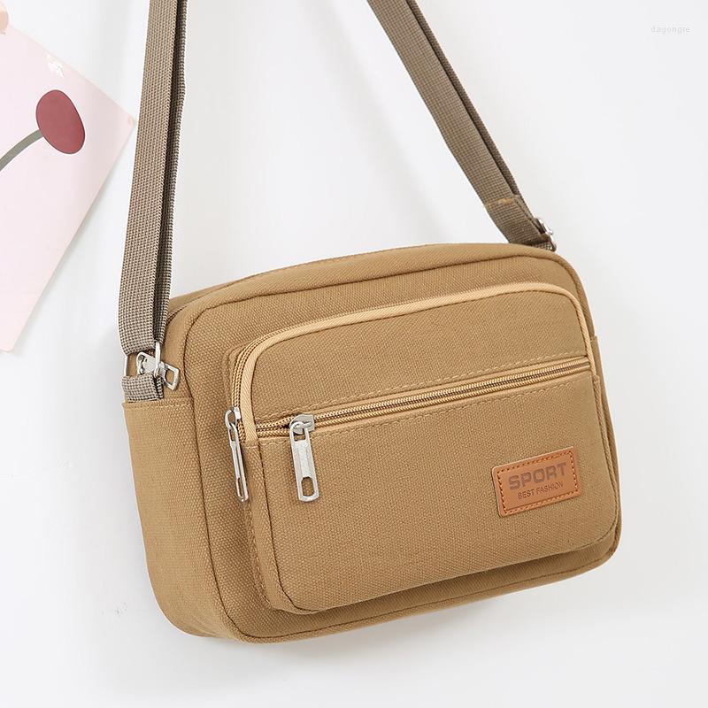 2025 NEW Shoulder Bags Men's Bag Large Capacity Diagonal Briefcase Change Wallet Manufacturers Wholesale Canvas zhanyishengli