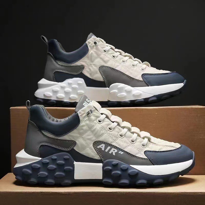 Men's Shoes 2024 Spring and Autumn Hot New Student Running Sports Shoes Breathable Casual Shoes Thick Soled Daddy Shoes Men
