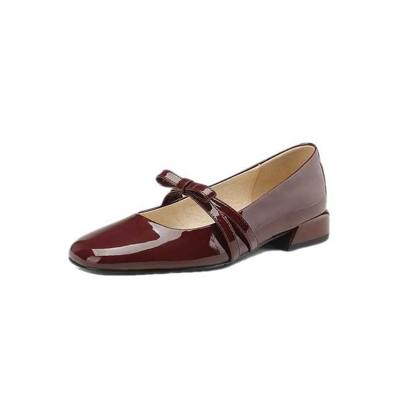 Womens Shoes New 2024 Autumn Low Heels Bowknot Shallow Cut Ballet Single Shoes Womens Mary Jane Shoes Ladies Zapatos De MujerLX241014