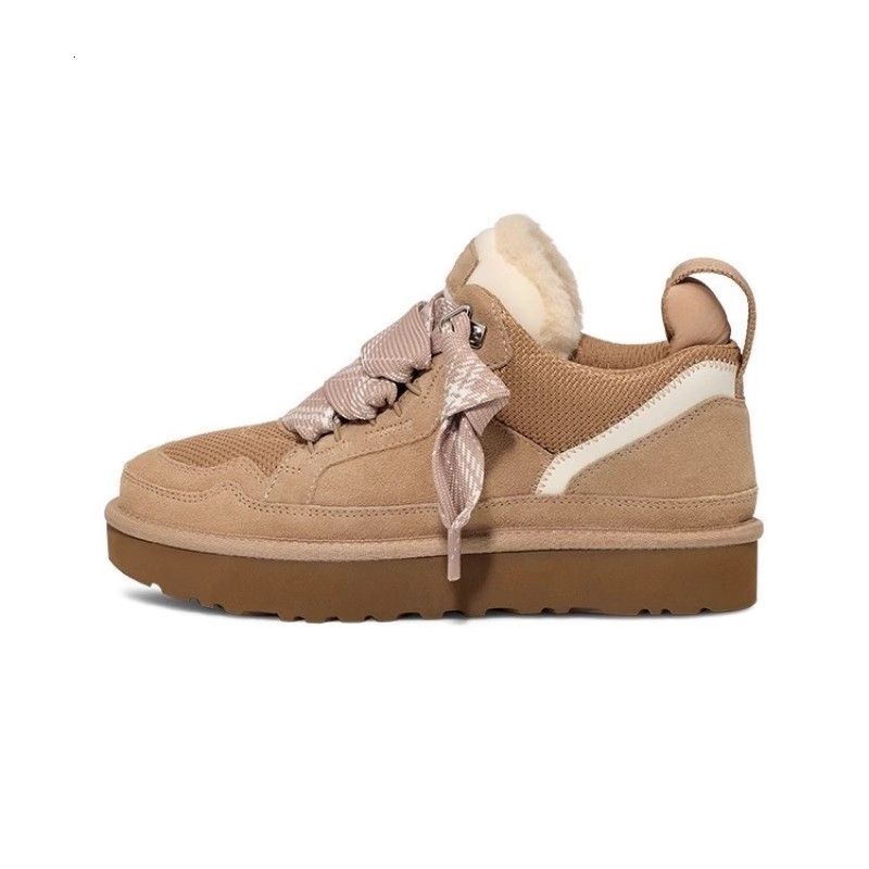 2024 Autumn And Winter New Thick Soled Sports Sheep Fur Integrated Snow Boots For Women's Casual Height Increasing Warm Cotton Shoes