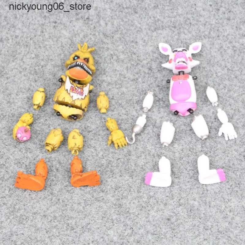 Action Toy Figures FNAF Panic Game Midnight Toy Bear Foxy Chica Fazbear Bonnie Action Figurine Anime1 PCS Randomly Sent L240910