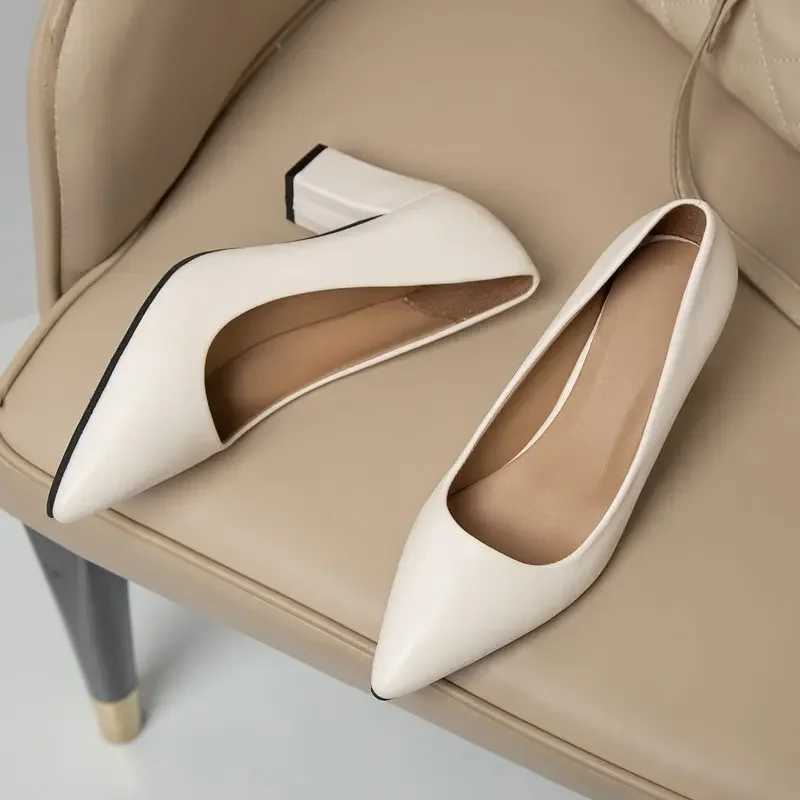 New High Heel Shoes Pointed Shallow Patent Leather High Heels Fashion Elegant Shoes Women Thin Heel Platform Work Shoes PumpsLX241014
