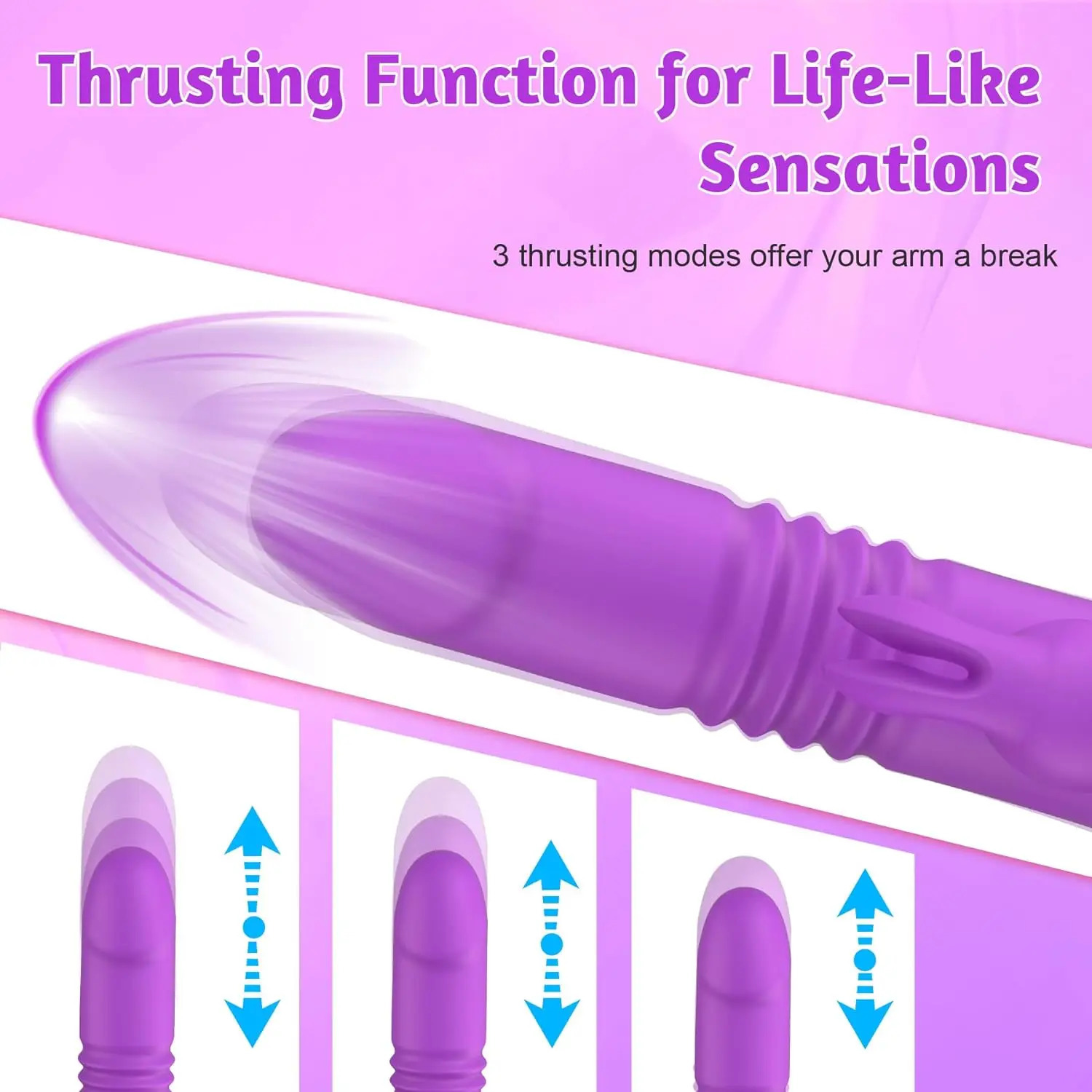 Vibrators Thrusting Vibrator for Women Female Sex Toys Rabbit Vibrators with G Spot Clitoris Stimulator Adult Toys AV Wand 241014