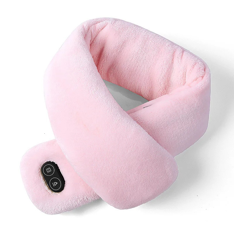 Heating scarves for men and women in winter Smart heating solid color neck protection vibration massage scarves 241009