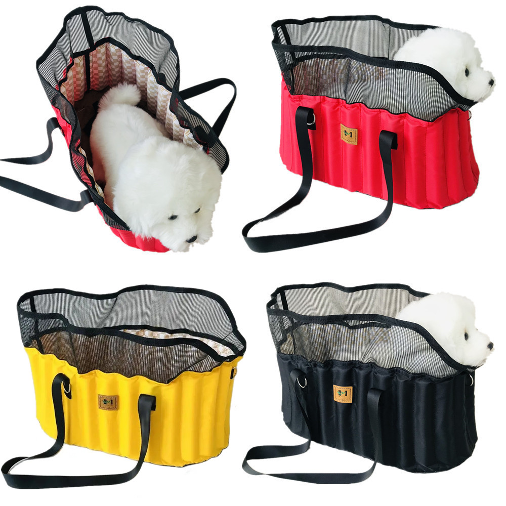 Portable Pet Carrier Tote Bag - Safe & Comfortable Cat & Small Dog Travel Carrier, Handbag Seat & Booster for Puppies