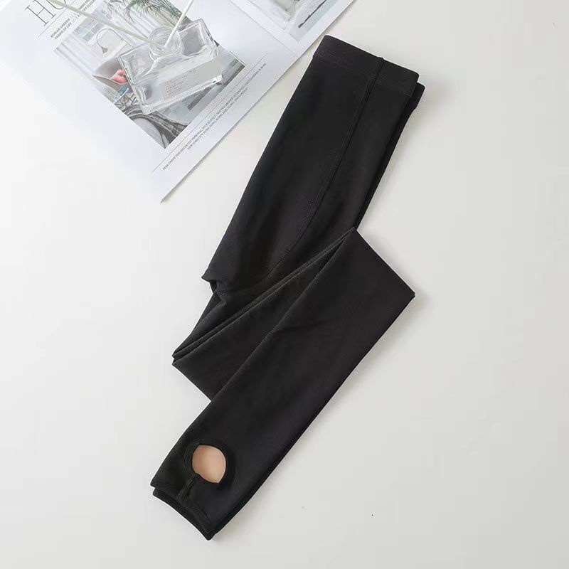 2025 New fashion Designer Autumn Winter Women s Black Translucent Bare Leg Artifact Silk Socks Bare High Waist Abdominal Tightening Cabin Crew Grey Pa
