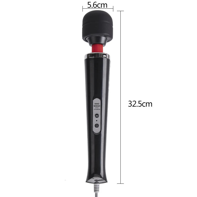 BLACKWOLF 10 Speeds Magic Wand Massager Big Magic Wand Massage Stick AV Vibrators Sexy Clit Sex Toys for Women European plug 241014