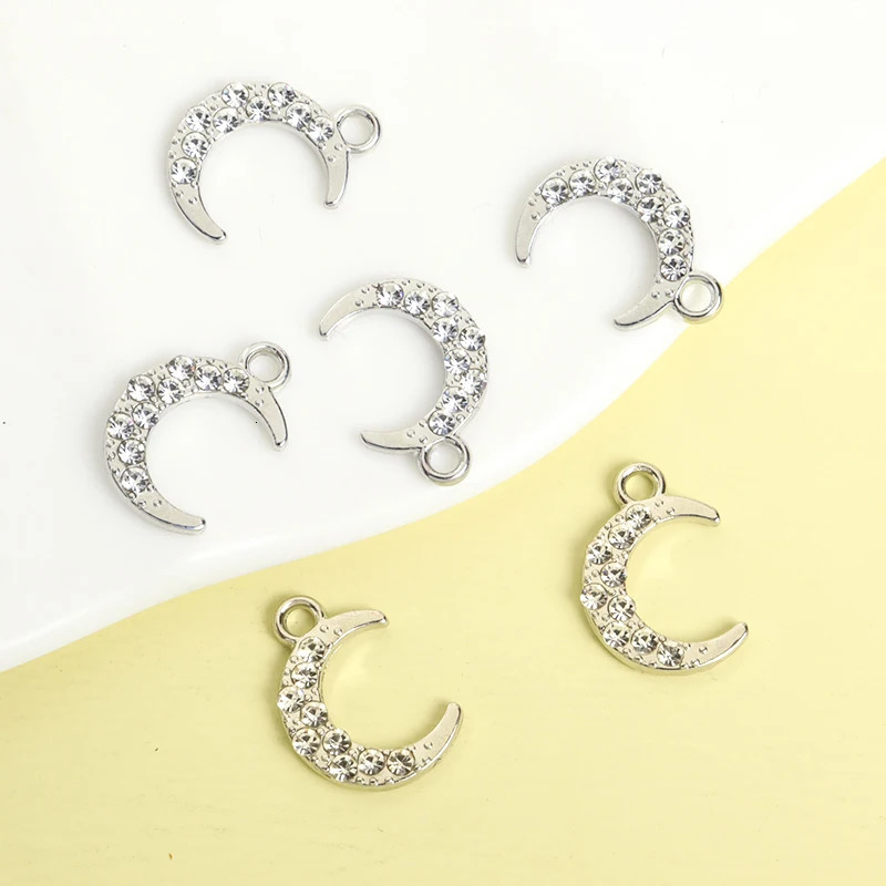 20pcs s Decor Crescent Shape Charms for DIY Muslim Islam Ramadan Jewelry Simple Trendy Necklace Earrings Moon Pendants 241010