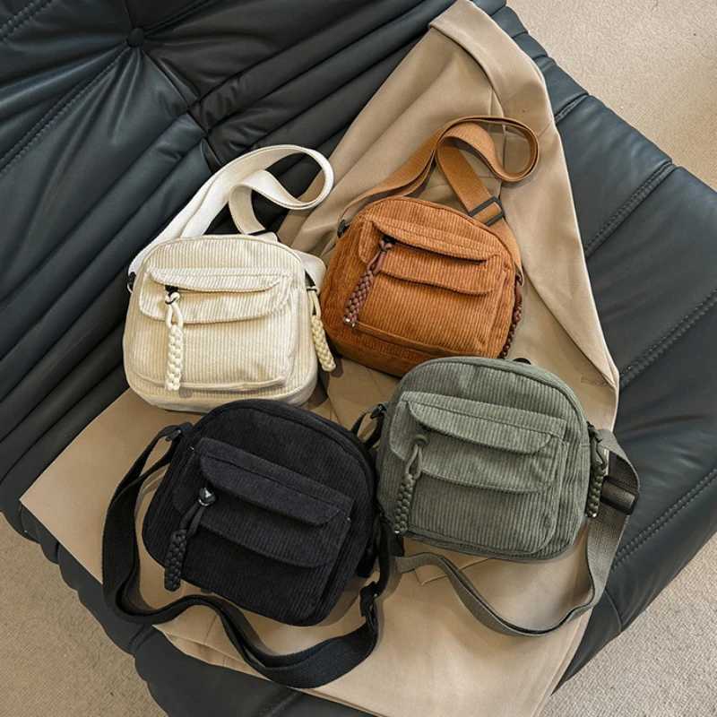 Simple cross shaped bag fashionable and casual small square bag personalized shoulder bag M241014