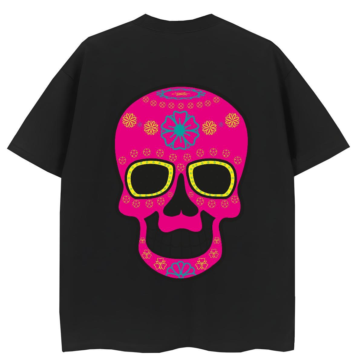 Stylist T shirt 230g Pure Cotton Crew Neck Beach skull Unisex Tshirts Comfortable DIY Anime Printed Tees Shirts